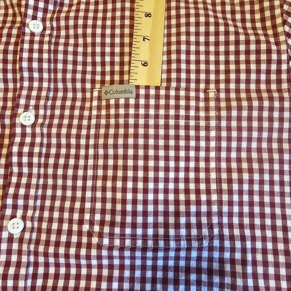 Columbia Sportswear Men’s Omni-Shade Long Sleeve Plaid Shirt Size XXL Red White - Picture 6 of 10